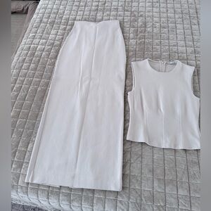 Zara Sand/ Stone color  Skirt Set. Soft fabric